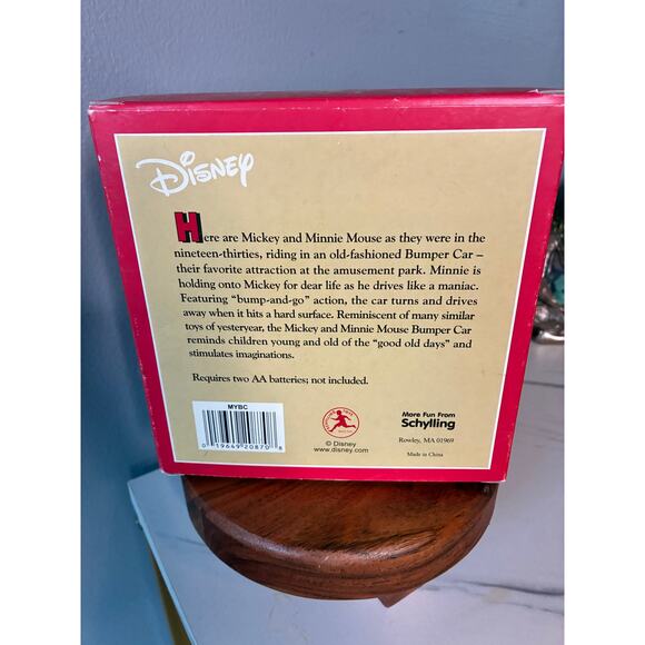 Disney Schylling Mickey Minnie Bumper Car Retro Collection Battery Operated Box - Picture 9 of 11